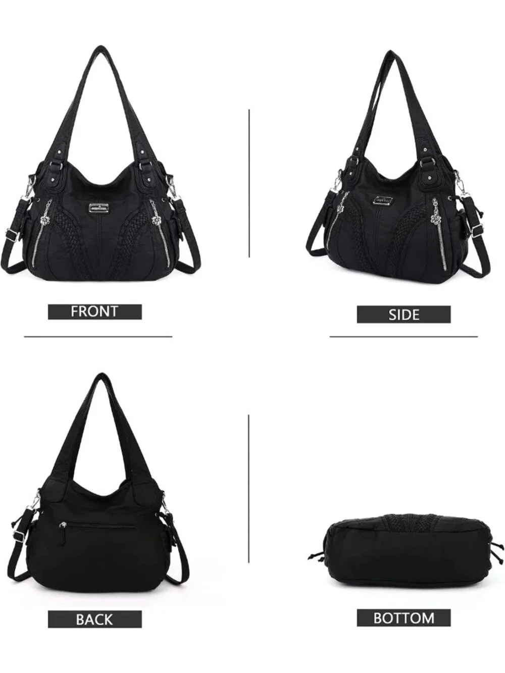 Stylish Women's Tote Bag - Fashionable Shoulder Satchel in Washed Synthetic